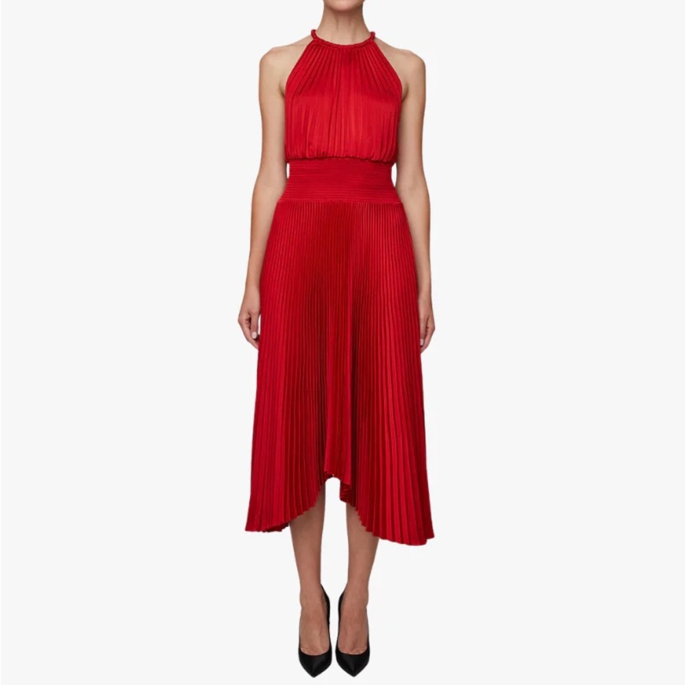 A.L.C. Red Pleated Dress